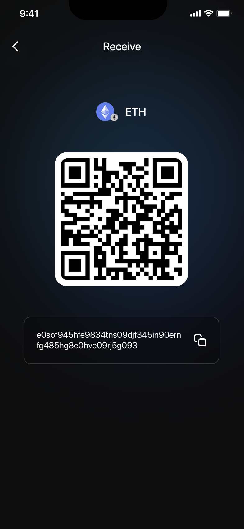 Receive QR example